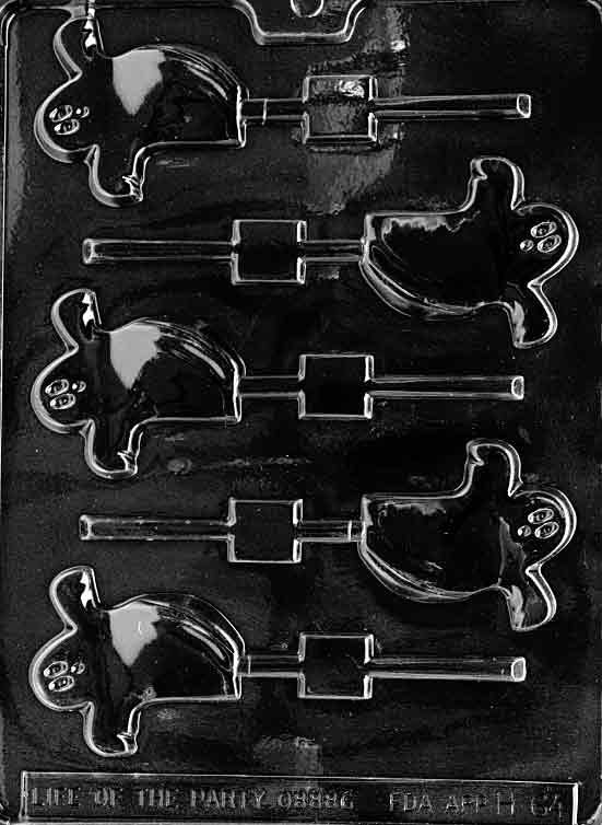 SPOOKY GHOST LOLLY Halloween Sucker Chocolate Candy Mold