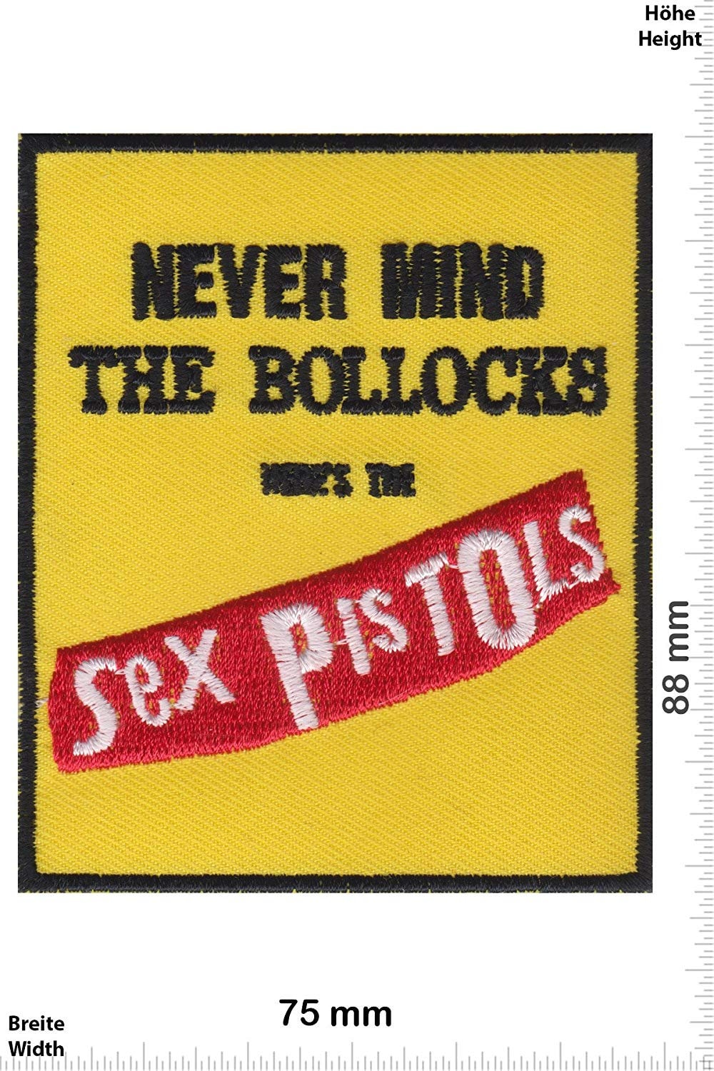 SEX PISTOLS Never Mind the Bollocks Patch - Embroidered Rock Band Patch Applique