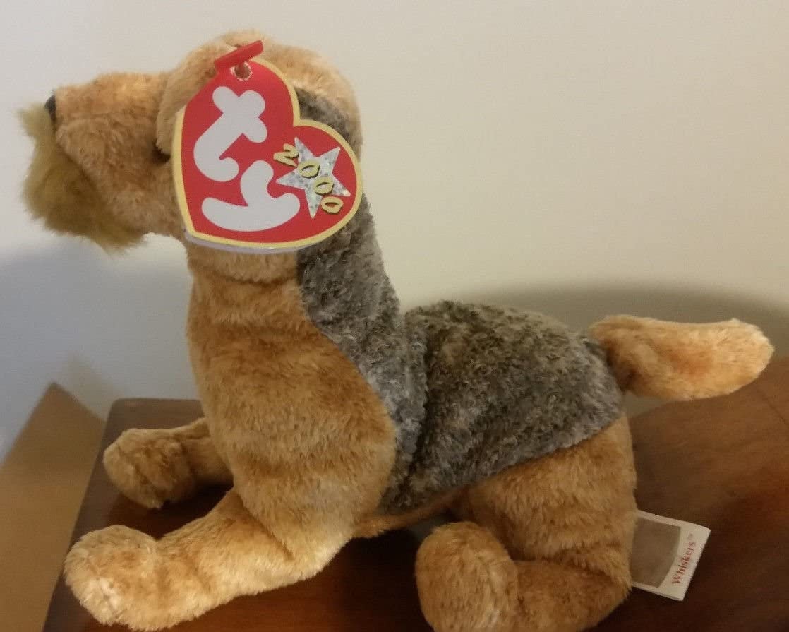 WHISKERS The Dog Ty Beanie Baby Retired Beanbag Plush - New with Tags