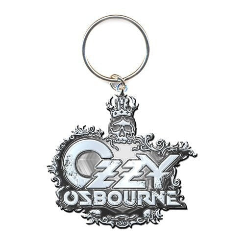 OZZY OSBOURNE Metal Keychain - Ozzy Osbourne Crest Logo Design - Black Sabbath Singer Rock Band Keyring Keyfob