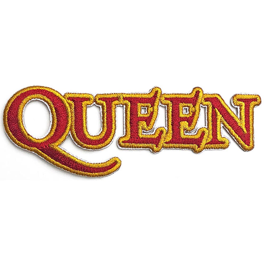 QUEEN Cut-Out Logo Patch - Approx 3.8x1 Inch - Queen British Rock Band Embroidered Patch Applique Craft Supply - Officially Licensed