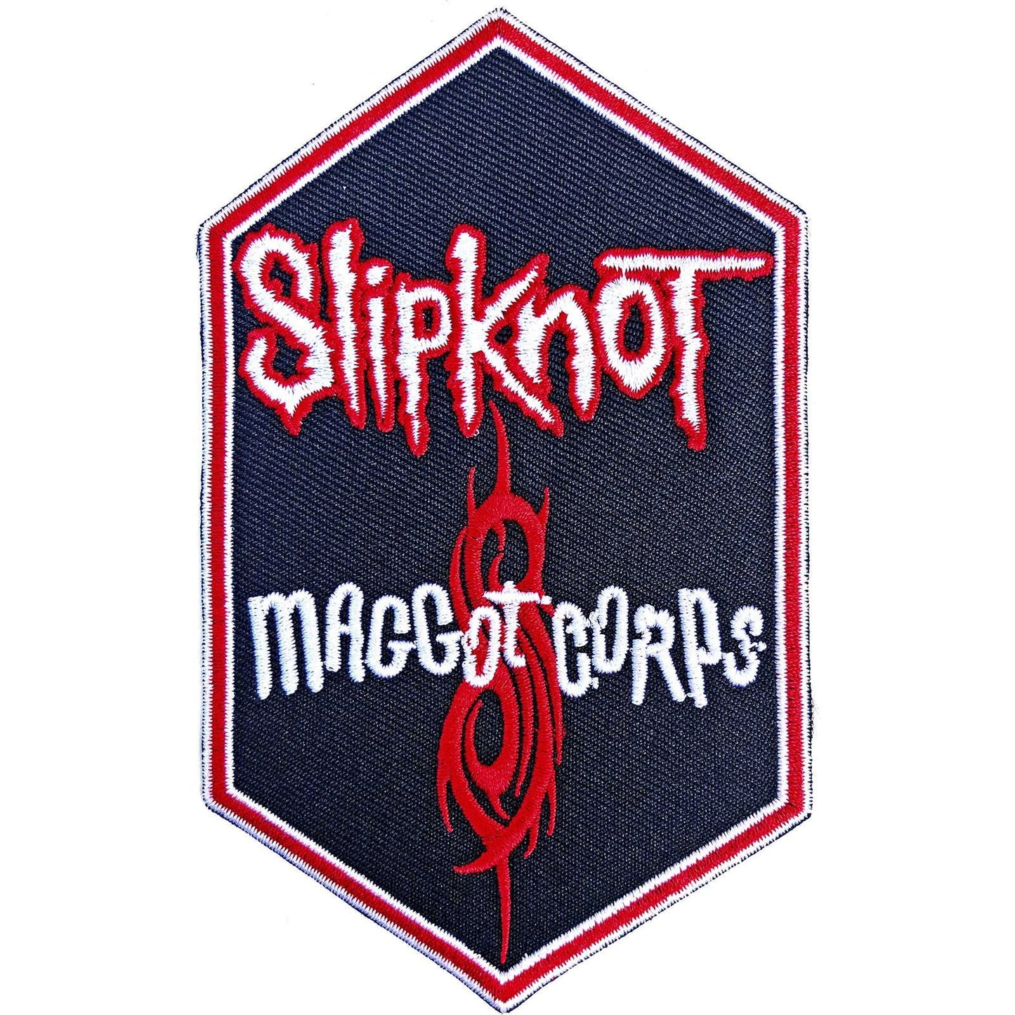 SLIPKNOT Maggot Corps Patch - Approx 4x2 Inch - Slipknot Heavy Metal Band Logo Embroidered Patch Applique Craft Supply - Officially Licensed