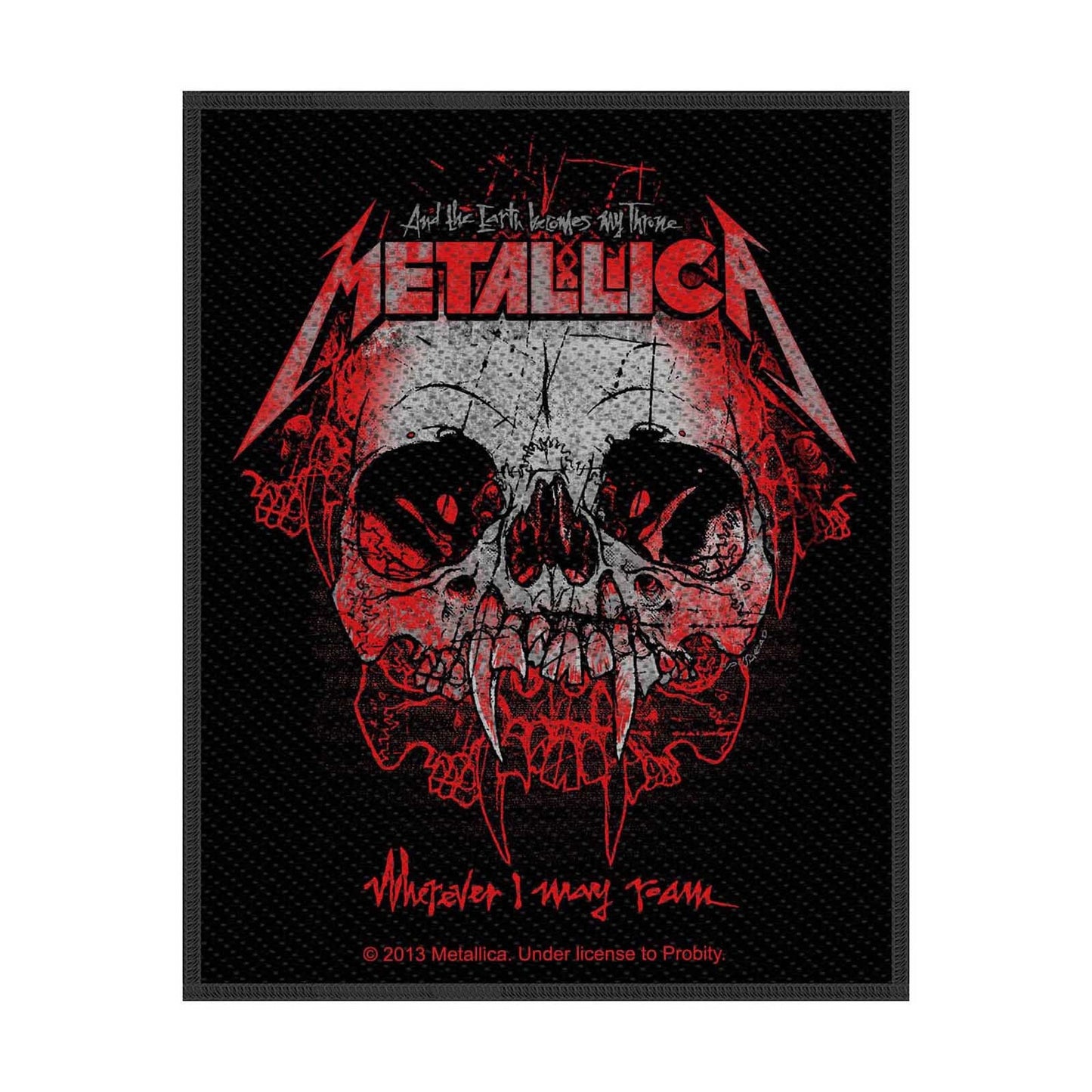 METALLICA Patch - 3x4 Inch - Metallica Wherever I May Roam 2013 Album Heavy Metal Band Embroidered Patch Applique - Officially Licensed