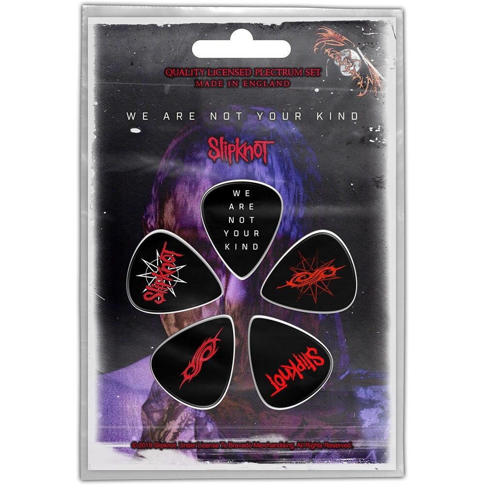 SLIPKNOT Guitar Pick 5 Piece Set - Slipknot We Are Not Your Kind Heavy Metal Band - Plectrum Set Craft Supply - Officially Licensed