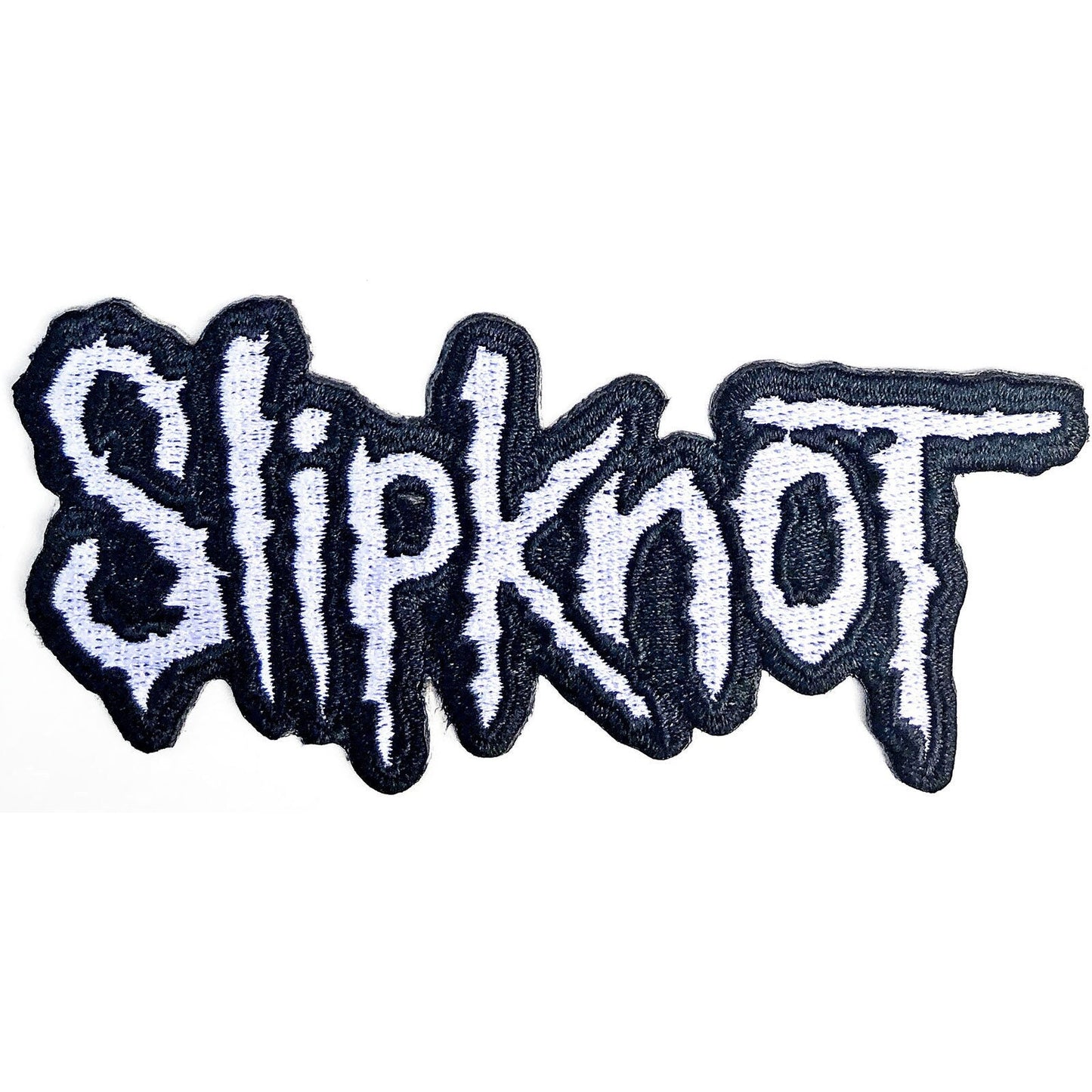 SLIPKNOT Cut-Out Logo Patch - Approx 4x2 Inch - Slipknot Heavy Metal Band Logo Embroidered Patch Applique Craft Supply - Officially Licensed