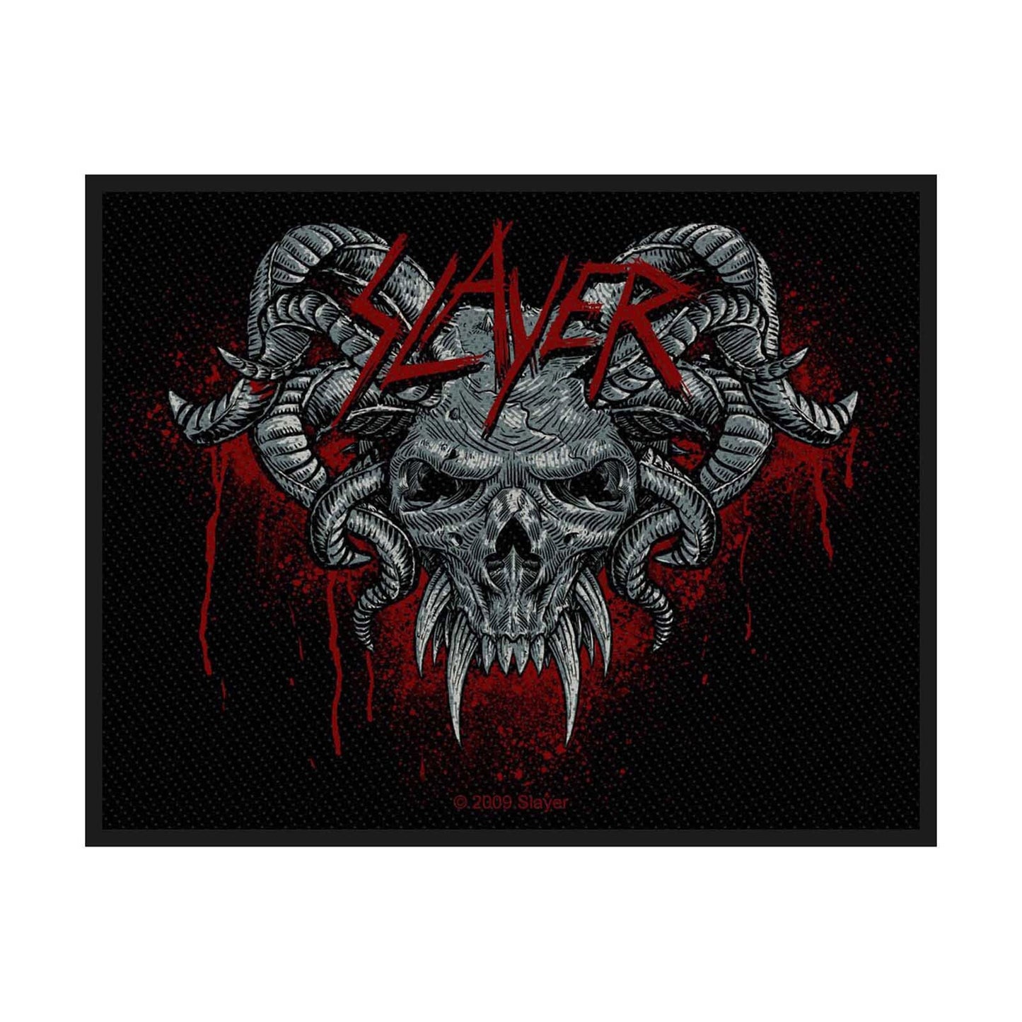 SLAYER Demonic Patch - Approx 4x2 Inch - Slayer Thrash Metal Band Embroidered Patch Applique Craft Supply - Officially Licensed