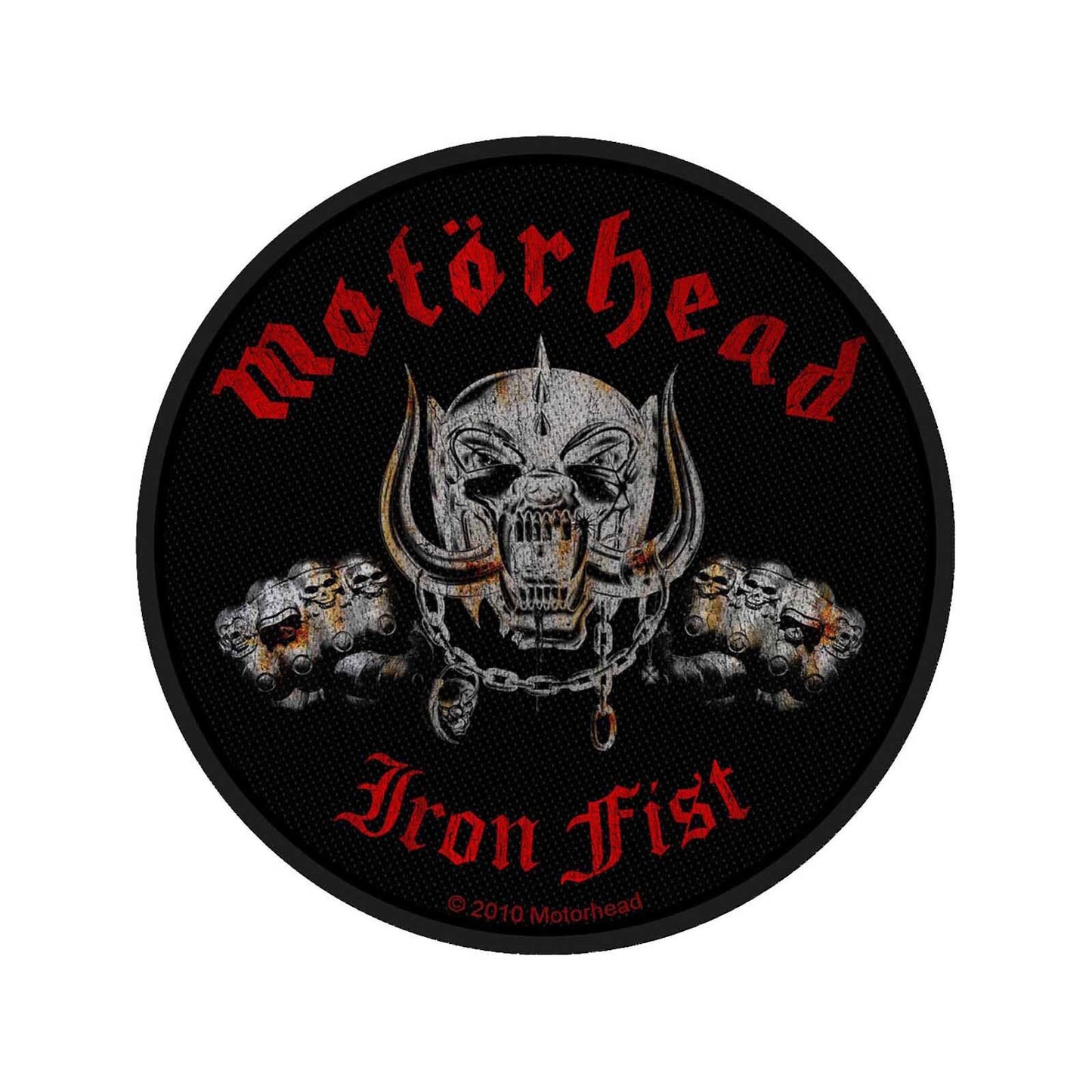 MOTORHEAD Patch - 3.75 Inch - Motorhead Iron Fist/Skull Rock Band Logo Embroidered Patch Applique Craft Supply - Officially Licensed