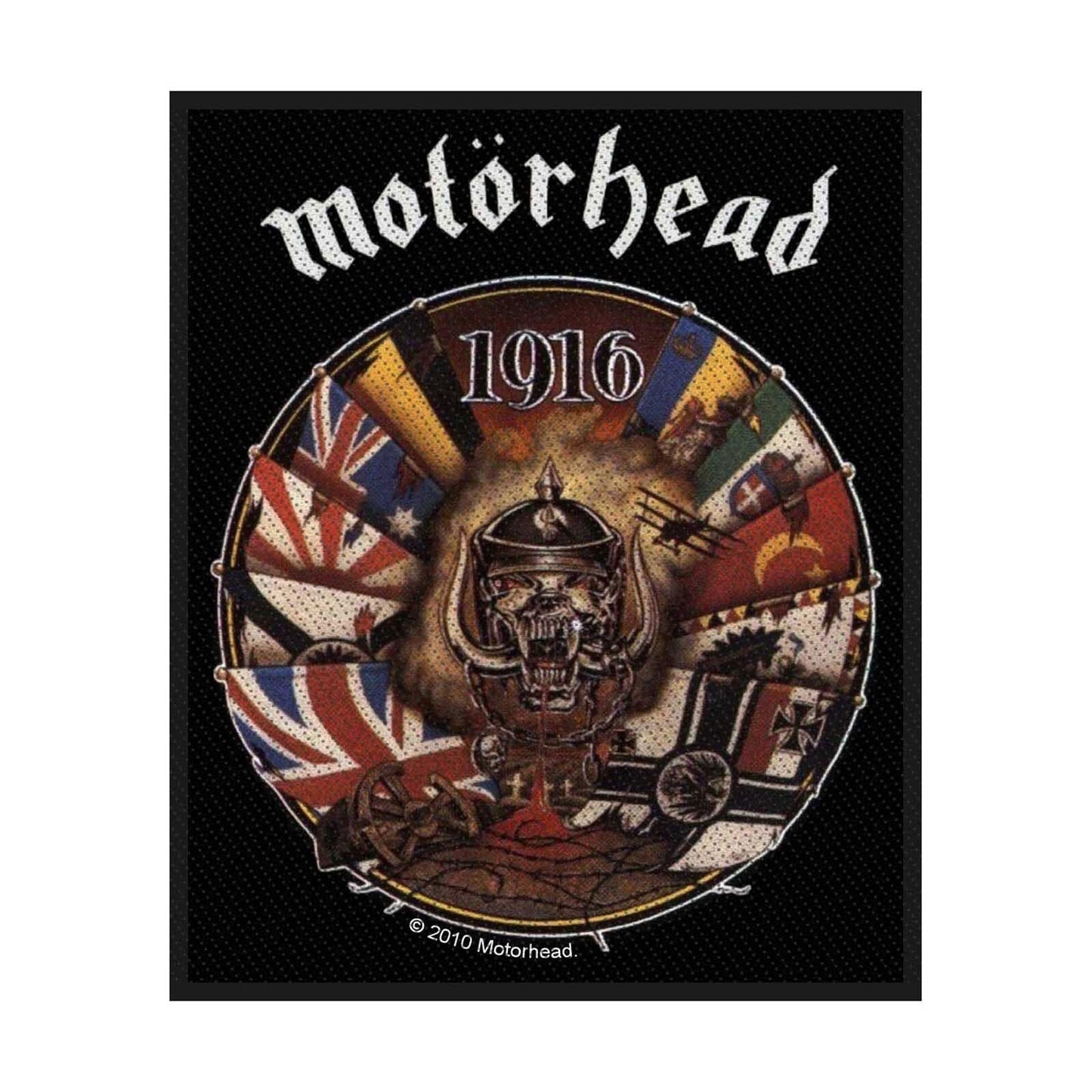 MOTORHEAD Patch - 3.75 Inch - Motorhead 1916 Design Rock Band Logo Embroidered Patch Applique Craft Supply - Officially Licensed