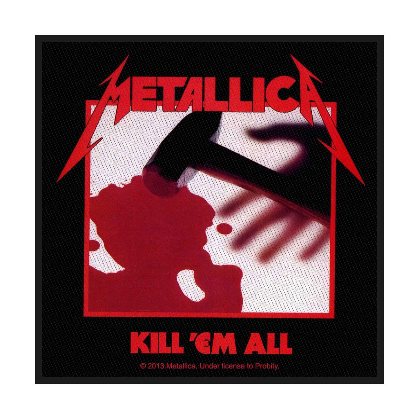 METALLICA Kill 'em all Patch - 4x4 Inch - Metallica Kill 'em all Album Heavy Metal Band Embroidered Patch Applique - Officially Licensed