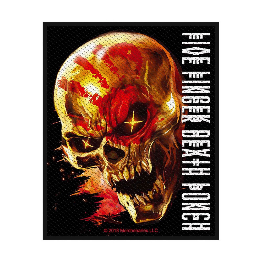 Five Finger Death Punch Patch - 3x4 Inch - 5FDP And Justice fo None Heavy Metal Band Album Embroidered Patch Applique - Officially Licensed