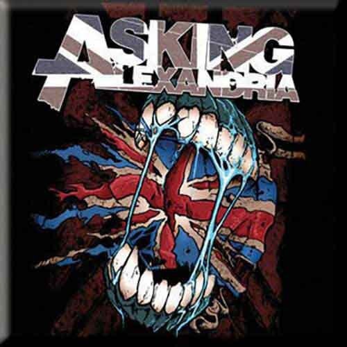 ASKING ALEXANDRIA Flag Eater Magnet - 3x3 Inch - English Rock Band Asking Alexandria Magnet for Refrigerators and Lockers