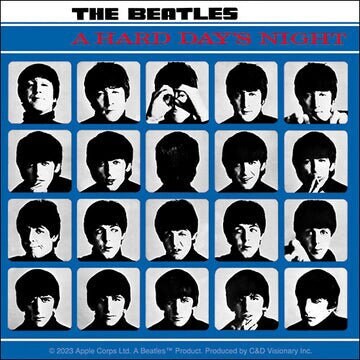 THE BEATLES A Hard Day's Night Album Sticker Decal - 4x4 Inch - Lennon Harrison Starr Legendary Rock Band Vinyl Decal Sticker Craft Supply