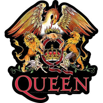 QUEEN Crest Logo Sticker Decal - 4.5x5 Inch - Freddie Mercury Brian May Rock Band Vinyl Decal Sticker Craft Supply