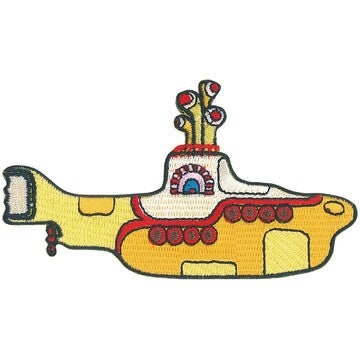 THE BEATLES Yellow Submarine Patch - 4.5x2.5 Inch - Paul John George Ringo Legendary Rock Band Embroidered Patch Applique Craft Supply