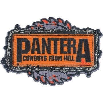 PANTERA Cowboys From Hell Patch - 4x2.75 Inch - Embroidered Heavy Metal Band Patch Applique Craft Supply