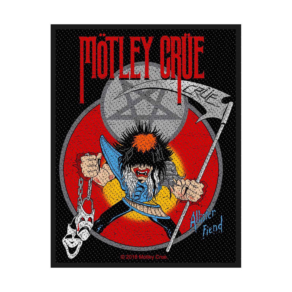MOTLEY CRUE Allister Fiend Patch - 3x4 Inch - Heavy Metal Band Embroidered Patch Applique Craft Supply - Officially Licensed
