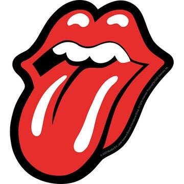 THE ROLLING STONES Tongue Logo Sticker Decal - 4.5x5 Inch - Rolling Stones Red Tongue Rock Band Vinyl Decal Sticker Craft Supply
