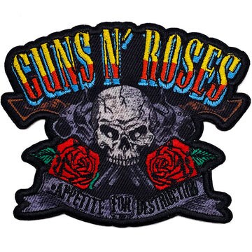 GUNS N' ROSES Patch - 3.5x3 Inch - Appetite For Destruction Guns N' Roses Album Embroidered Hard Rock Band Patch Applique Craft Supply