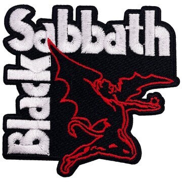 BLACK SABBATH Demon Logo Patch - 3.2x3.1 Inch - Black Sabbath Album Flying Devil Embroidered Rock Band Patch Applique Craft Supply