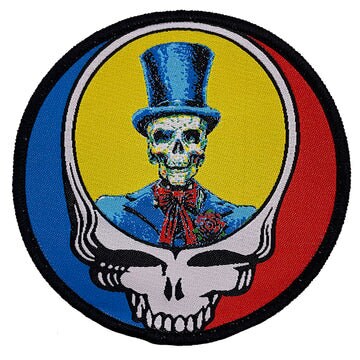 GRATEFUL DEAD Patch - 3.5 Inch - Dave's Pick SYF Grateful Dead Steal Your Face Rock Band Round Embroidered Patch Applique Craft Supply