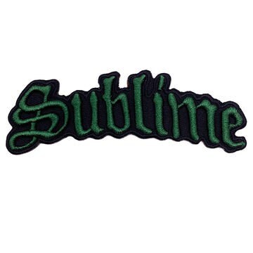 SUBLIME Patch - 4.75x1.8 Inch - Old English Logo Sublime 3D Bradley Nowell Rock Band Round Embroidered Patch Applique Craft Supply