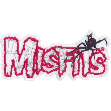 MISFITS Patch - 4.3x2 Inch - MISFITS Spider Web Logo Punk Rock Band Embroidered Patch Applique Craft Supply