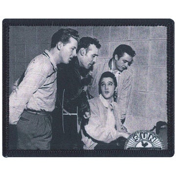 Million Dollar Quartet Patch - 3.3x2.7 Inch - Sun Records Jerry Lee Lewis, Carl Perkins, Johnny Cash Embroidered Patch Applique Craft Supply