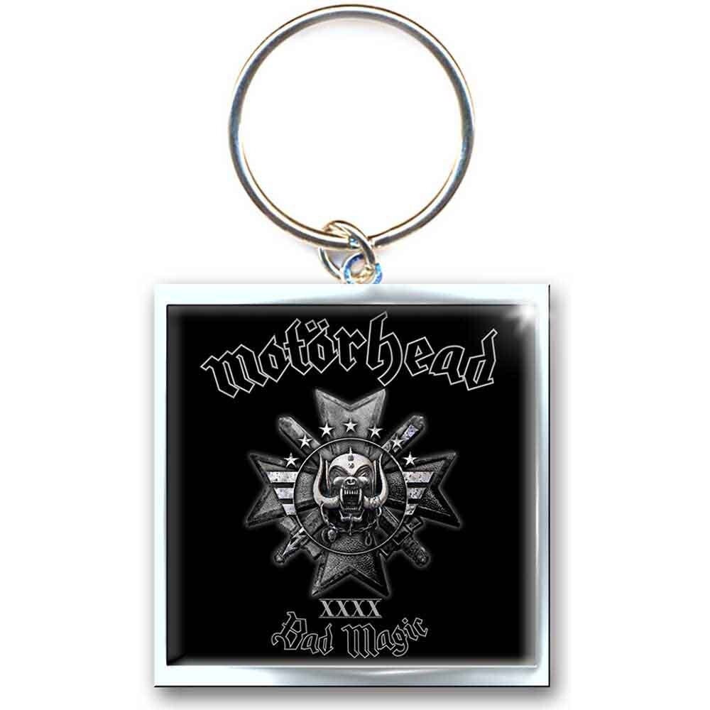 MOTORHEAD Metal Keychain - Bad Magic Album Cover English Rock Band Motorhead Metal Die-Cast - Rock Band Keyring Keyfob Keychain