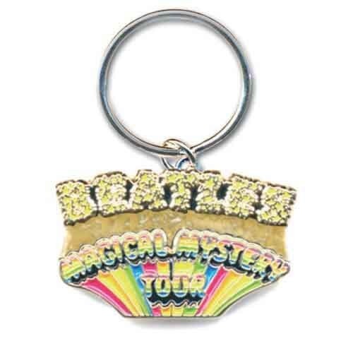 THE BEATLES Metal Enamel Keychain - Magical Mystery Tour Beatles Live Concert Album - Rock Band Keyring Keyfob