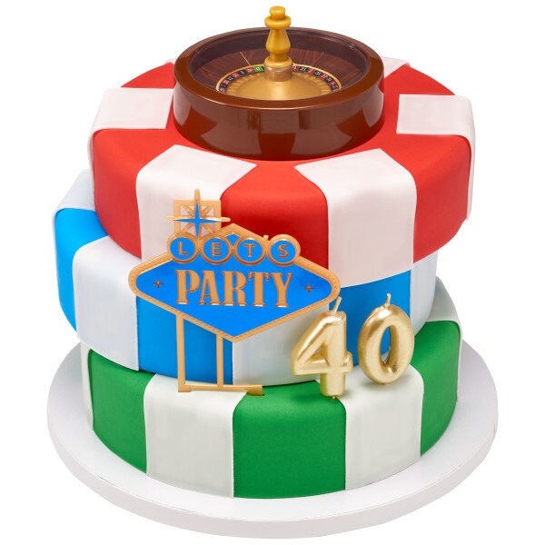 Rapid Roulette Cake Topper - Rapid Roulette Wheel Birthday Party Vegas Gambling Cake Decoration - Kids Birthday Decoset Craft Supply