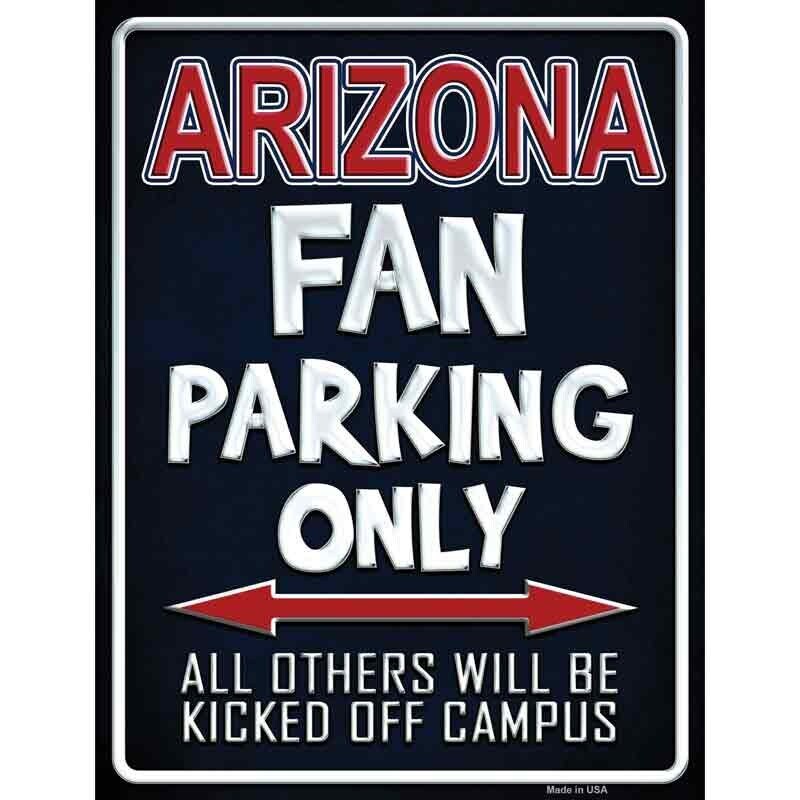 Arizona Fan Parking Only Only Decal - 6x4.5 Inch - Novelty Rectangle Sticker Decal - Water Resistant Car Truck Window Craft Supply