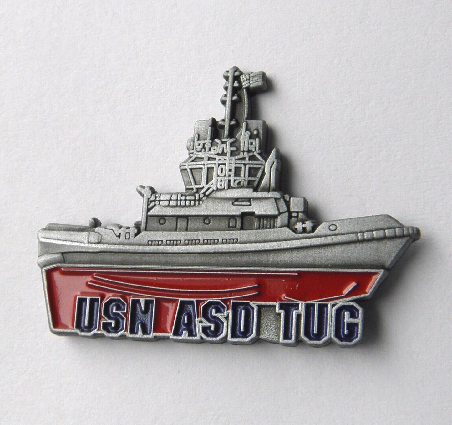 Navy ASD Tug Ship Lapel Pin - United States Navy USN Tugboat Carrier Military Sea Vessel - Enamel Pin Button Pinback Craft Supply