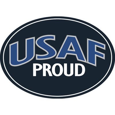 USAF PROUD Magnet - United States Air Force Proud USAF Military Oval Magnet for Car Office Home Automotive