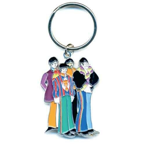 THE BEATLES Metal Enamel Keychain - Yellow Submarine Album Characters Beatles Band - Rock Band Keyring Keyfob