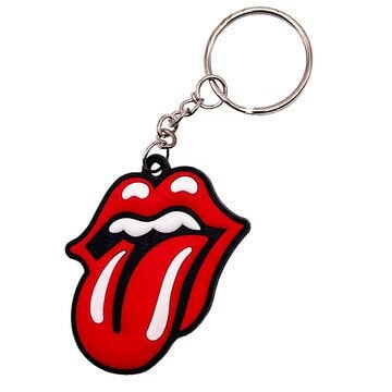 ROLLING STONES Tongue Logo Rubber Keychain - Rolling Stones Keith Richards Mick Jagger Rock Band Keyring Keyfob Craft Supply