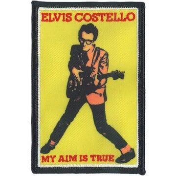 ELVIS COSTELLO My Aim Is True Patch - 2.7x4.2 Inch - Studio Album English Singer-Songwriter Music Embroidered Patch Applique Craft Supply