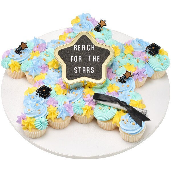 Star Grad Letter Board Cake Topper - Graduation Party Letter Board for your Graduate! Cake Decoration - Kids Birthday Decoset Craft Supply