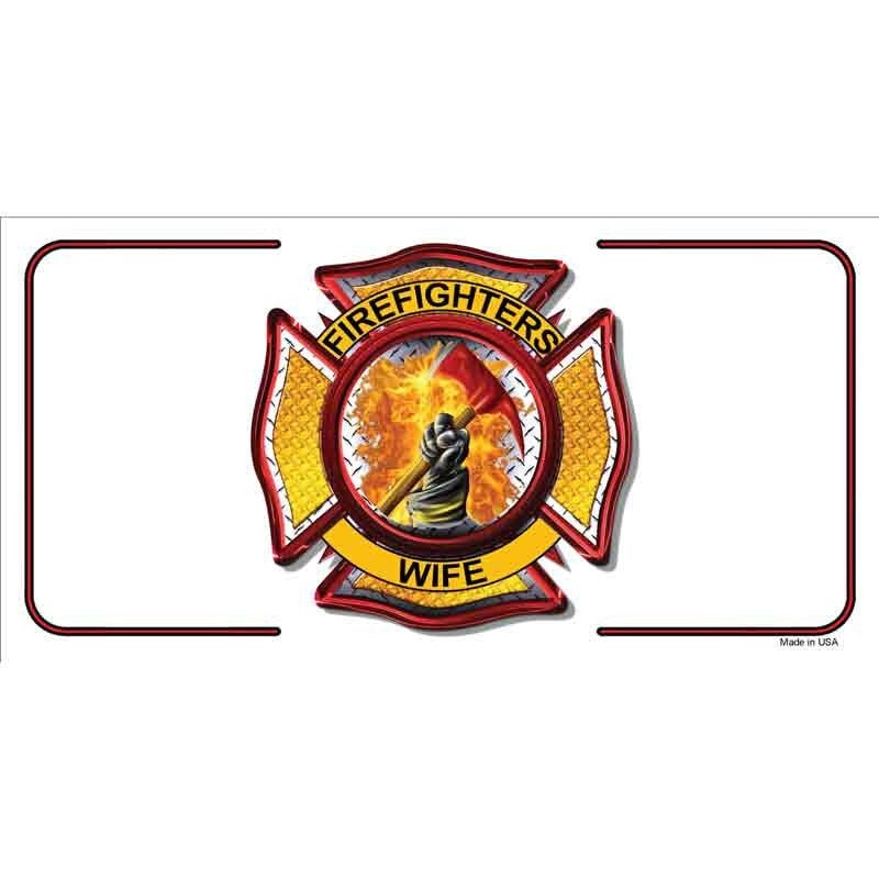 Firefighters Wife Sticker Decal - 6x3 Inch - Novelty Rectangle Sticker Decal - Fire Dept Water Resistant Car Truck Window Craft Supply