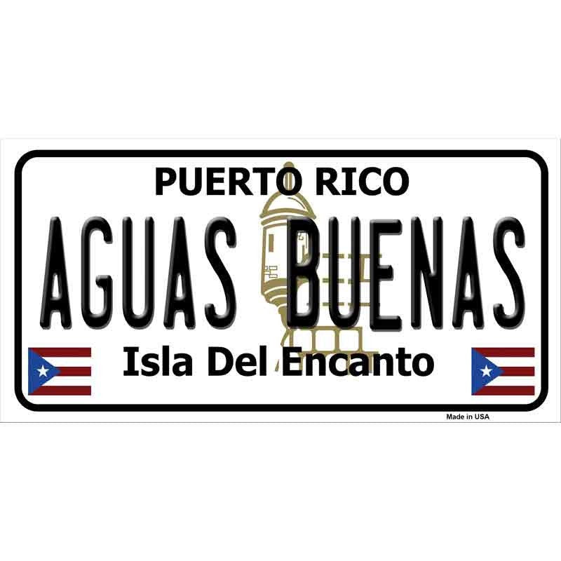 Aguas Buenas Puerto Rico Sticker Decal - 6x3 Inch - Novelty Rectangle Sticker Decal - Water Resistant Car Truck Window Craft Supply