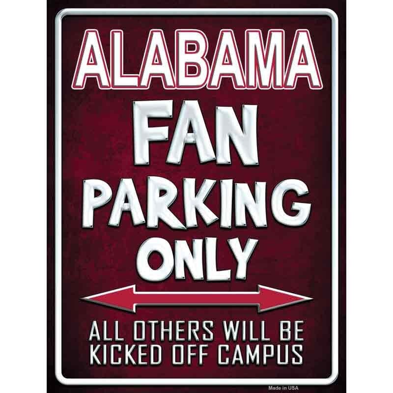Alabama Fan Parking Only Decal - 6x4.5 Inch - Novelty Rectangle Sticker Decal - Funny Water Resistant Car Truck Window Craft Supply