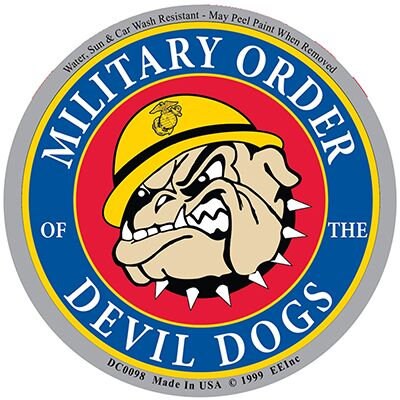 USMC Devil Dogs Sticker Decal - United States Marine Corps 5th Marine Regiment Military Order Marines Craft Supply