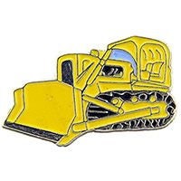 Bulldozer Lapel Pin - Digger Tractor Construction Bulldozer Excavator - Enamel Pin Backpack Tie Shirt Trading Button Pinback Craft Supply