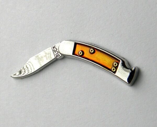 Buck Knife Lapel Pin - Pocket Knife Folding Knife Enamel Pin Backpack Tie Shirt Trading Button Pinback Craft Supply