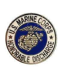 US MARINE CORPS Honorable Discharge Military Lapel Pin - Enamel Pin for Backpack Tie Shirt Trading Button Pinback Craft Supply
