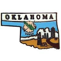 OKLAHOMA STATE Map Lapel Pin - The Sooner State Enamel Pin for Backpack Tie Shirt Trading Button Pinback Craft Supply