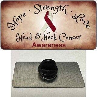 Head and Neck Cancer Ribbon Awareness Lapel Pin - Hope Strength Love Metal Hat Pin Backpack Tie Shirt Button Pinback Craft Supply
