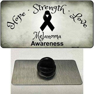 Melanoma Cancer Ribbon Awareness Lapel Pin - Hope Strength Love Metal Hat Pin Backpack Tie Shirt Button Pinback Craft Supply