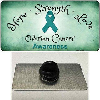 Ovarian Cancer Ribbon Awareness Lapel Pin - Hope Strength Love Metal Hat Pin Backpack Tie Shirt Button Pinback Craft Supply