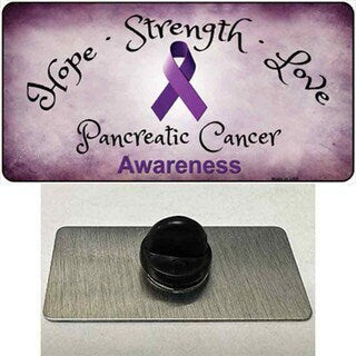 Pancreatic Cancer Ribbon Awareness Lapel Pin - Hope Strength Love Metal Hat Pin Backpack Tie Shirt Button Pinback Craft Supply