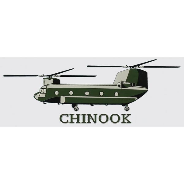 CHINOOK Army Helicopter Clear Decal Sticker - United States Army Boeing CH-47 Chinook Clear Decal For Car Truck Window Vehicle Military